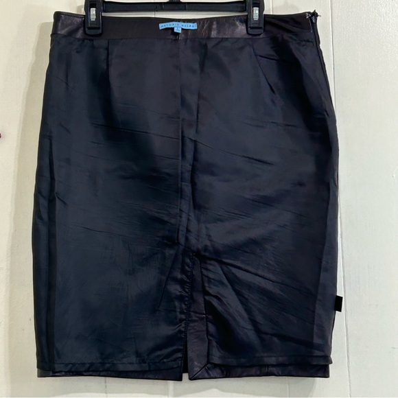 ANTONIO MELANI Soft Black Leather 100% Genuine Leather Pencil Skirt Size Large. - Picture 4 of 13